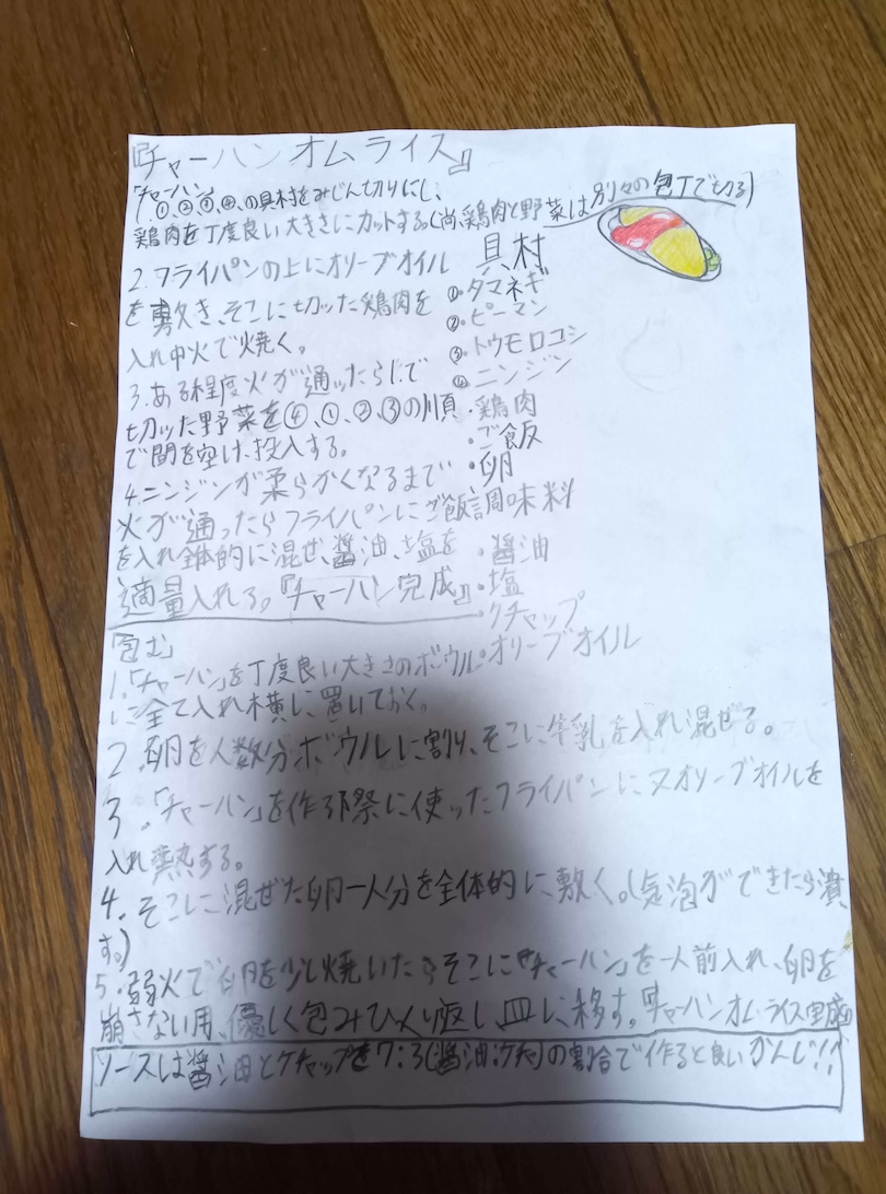 創作料理チャーハンオムライスのレシピ
